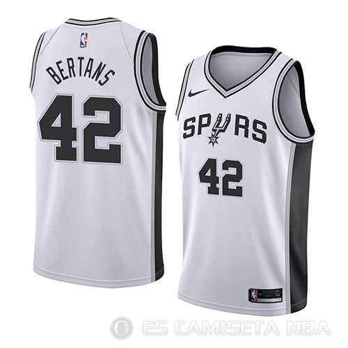 Camiseta Davis Bertans #42 San Antonio Spurs Association 2018 Blanco - Haga un click en la imagen para cerrar